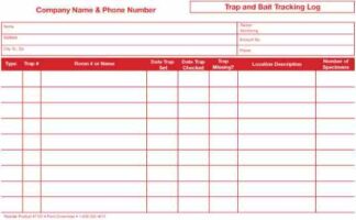 7101 Trap & Bait Tracking Log