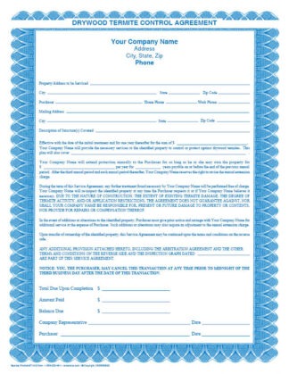7110 - Drywood Termite Control Agreement