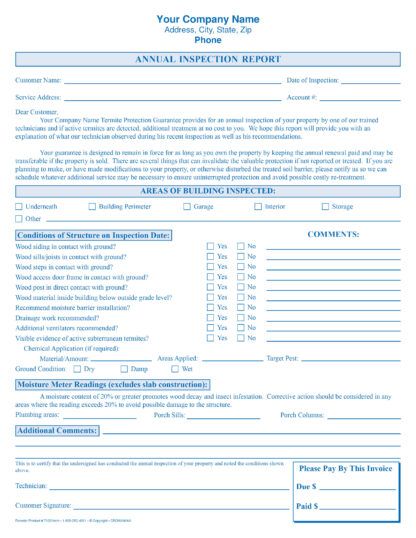 7131 Annual Inspection Report