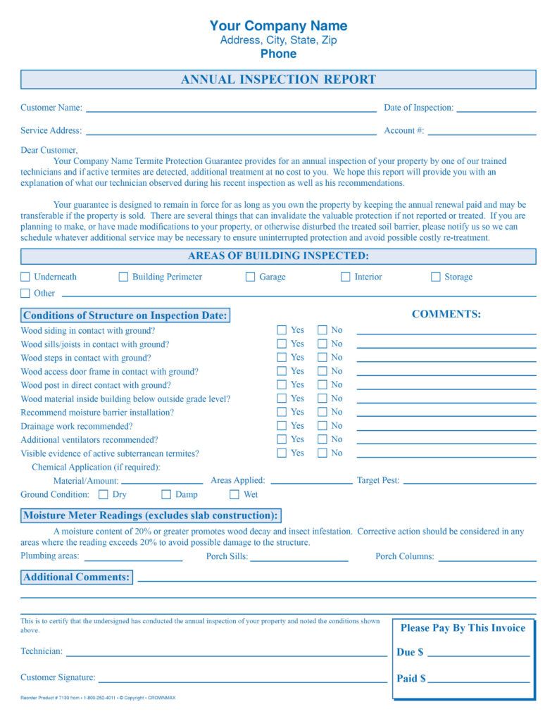 7130 - Annual Inspection Report - Termite - Crownmax.com