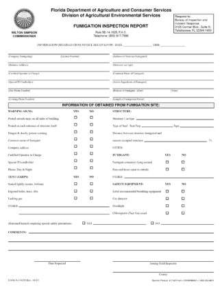 FL Fumigation Inspection Report