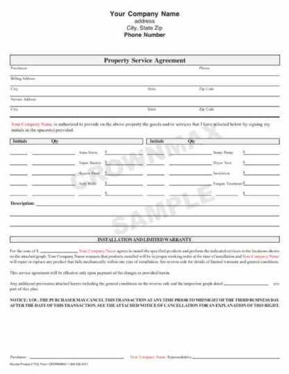 7153 property service agreement