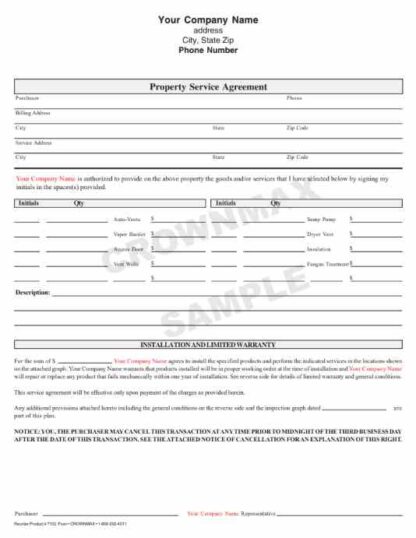7153 Property Service Agreement