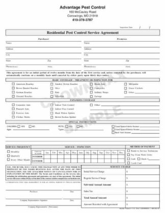 7173 Residential Service Agreement
