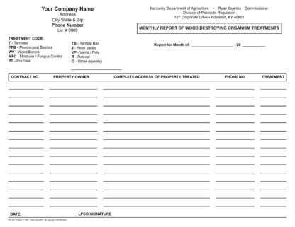 7180 monthly report of wdo treatments