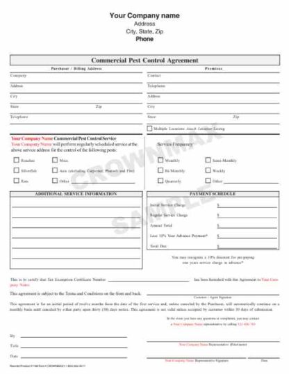 7183 commercial pest control agreement