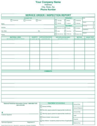 service report invoice