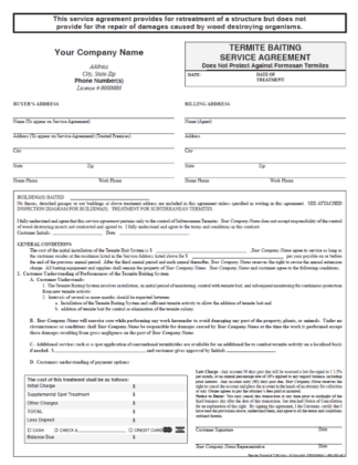 7190- NC Termite Baiting Service Agreement - No Repair