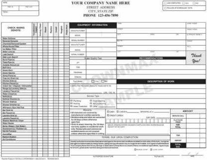 7243 plumbing work order / invoice