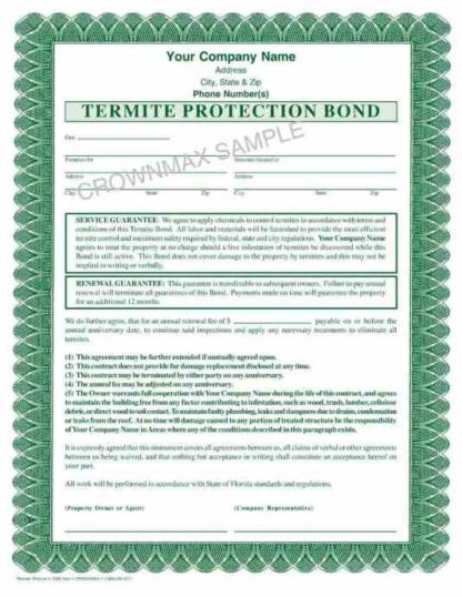 7263 termite protection bond