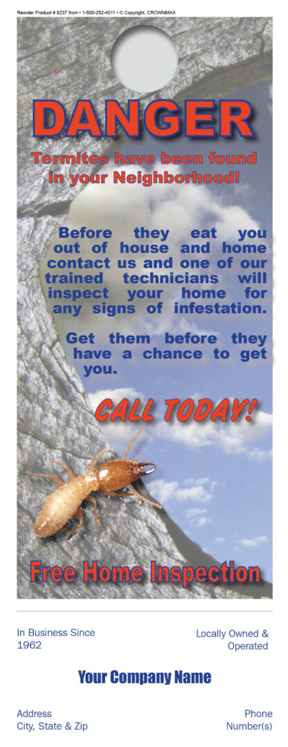 8237 – danger-termites have been found