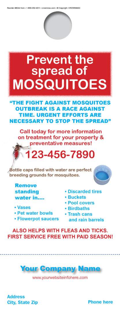 8244 prevent mosquitos door hanger