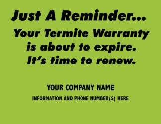 8332 - Reminder Postcard Termite Warranty