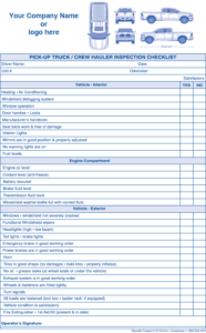 Inspection checklist
