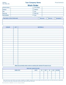 Order forms